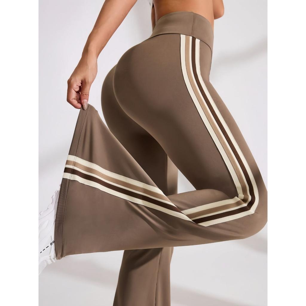 Casual Micro Flared Yoga Pants with High Waist Elasticity, Pilates Exercises, Abdominal Compression, Leg Shaping, and Quick Drying Flared Pants