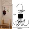 360° Rotating Storage Hanger Hook 6 Claw Metal Wooden Hook Up Belt Scarf Bra Tie Family Dormitory Storage Hanger