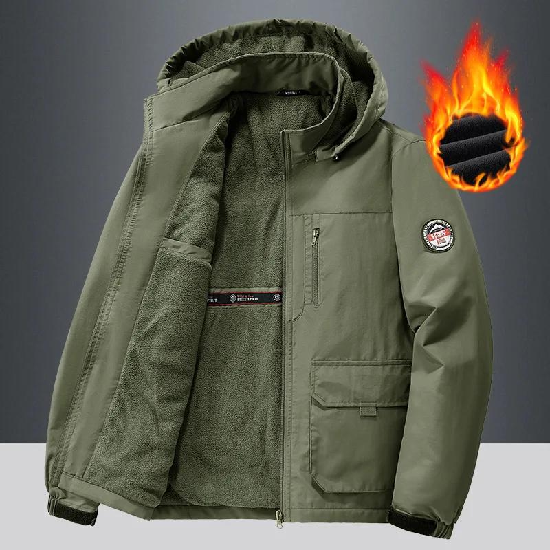 Thickened Cotton Casual Workwear Jacket for Men Washable Outerwear Slim Fit Korean Version Youth Men's Fashionable Coa