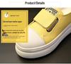 Women's 2025 Spring/Summer White Slip-On Hidden Heel Sneakers: Korean Style Casual Loafers