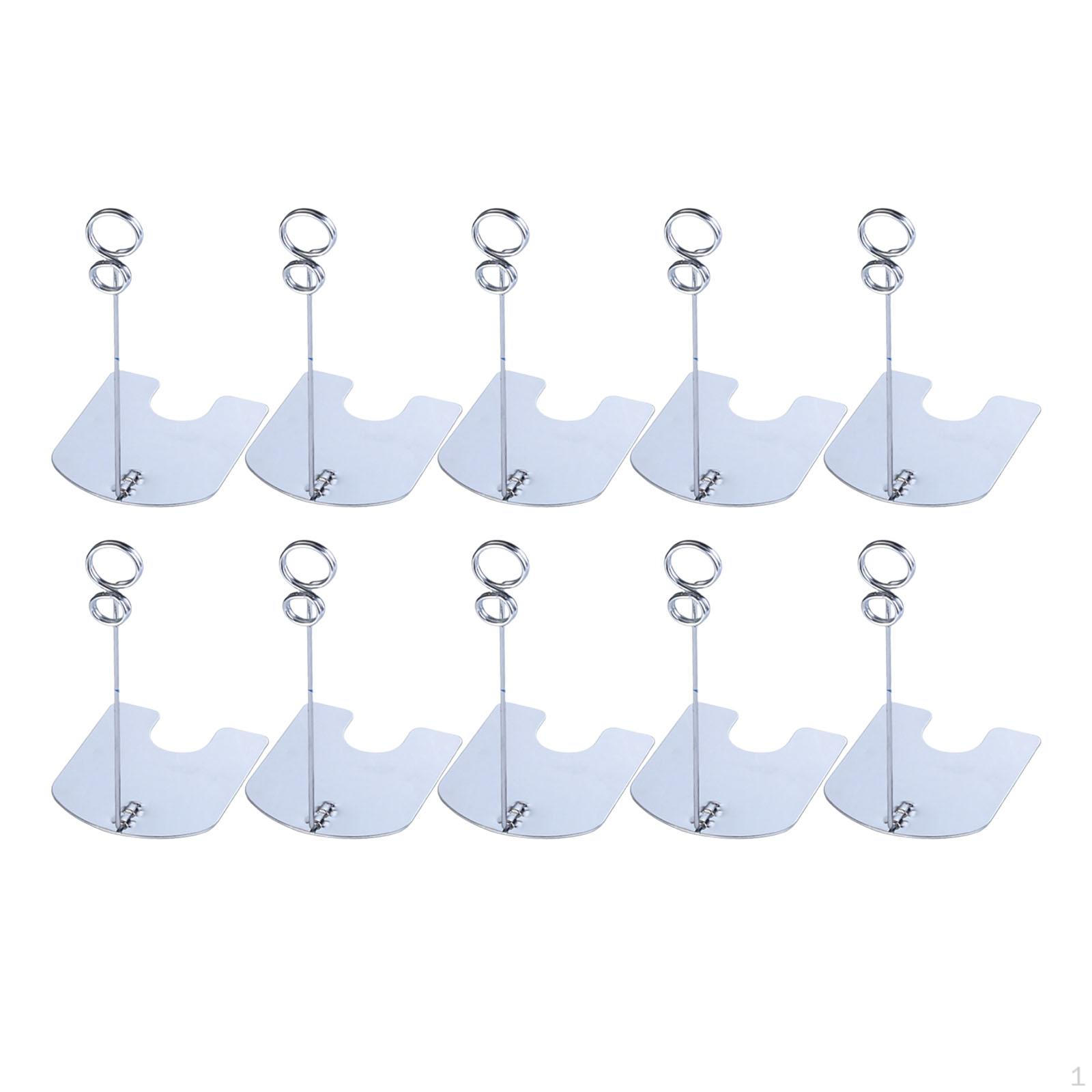 

10 Держателей для карт, Зажимы для табличек с номерами столов и рекламных знаков, а также Зажимы для меню для розничных торговцев. Argent