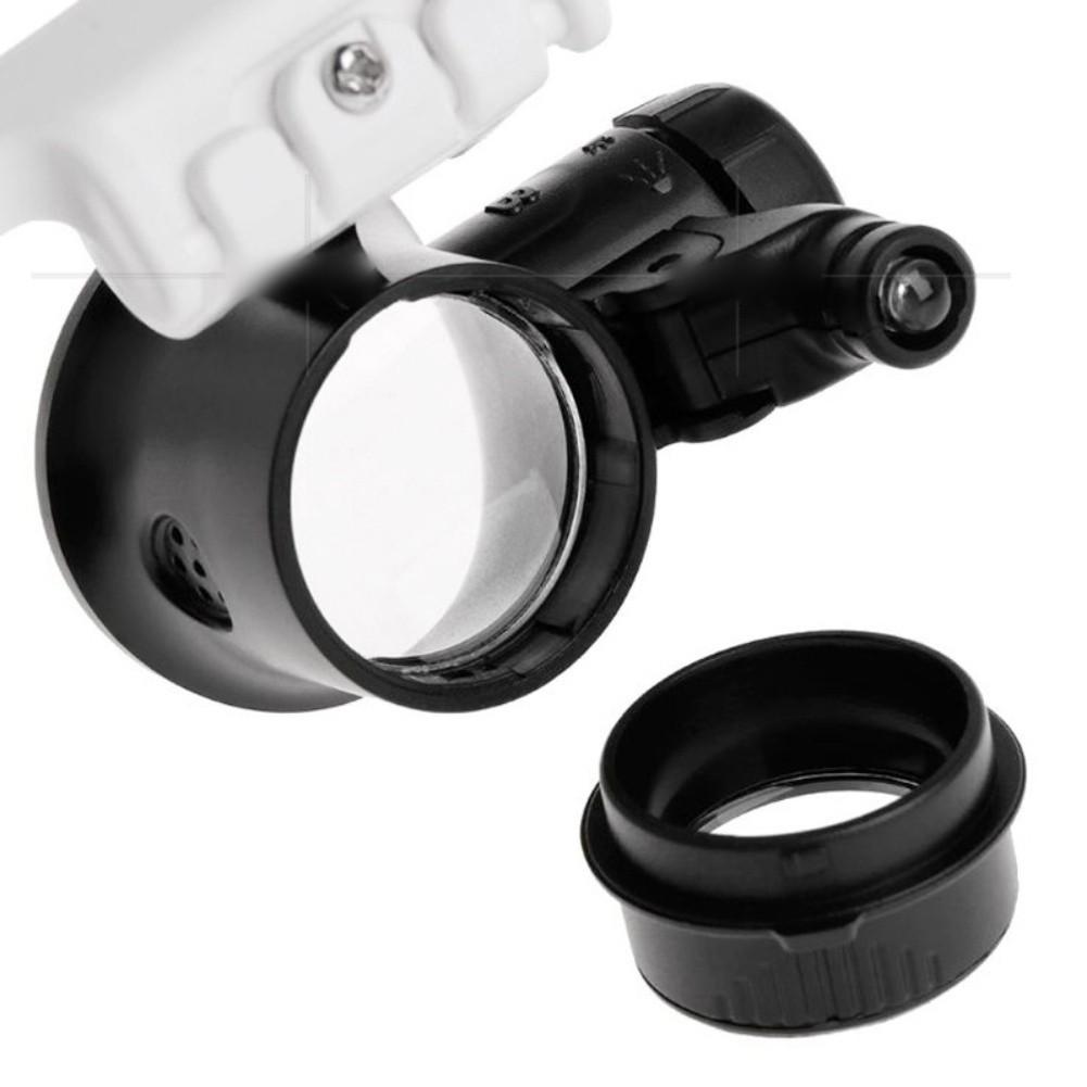 Head-Mounted Loupe LED Magnifying Glass Watch Repair Tool