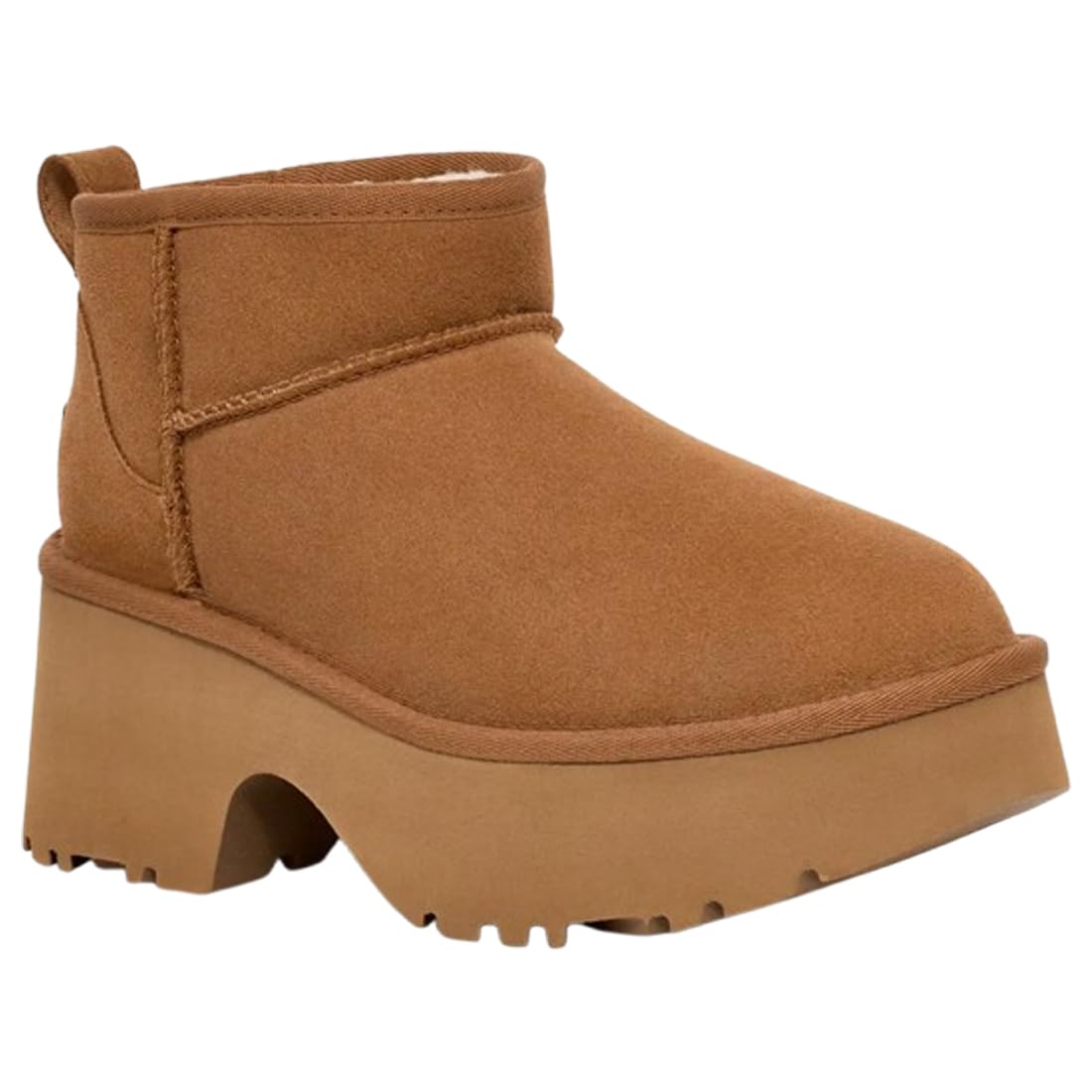 

Shearling Boots Short Thick Sole Classic Ultra Mini New Heights Suede W CLASSIC ULTRA MINI NEW HEIGHTS 1158311 CHESTNUT [Ugg] Women s US8(25.0cm)