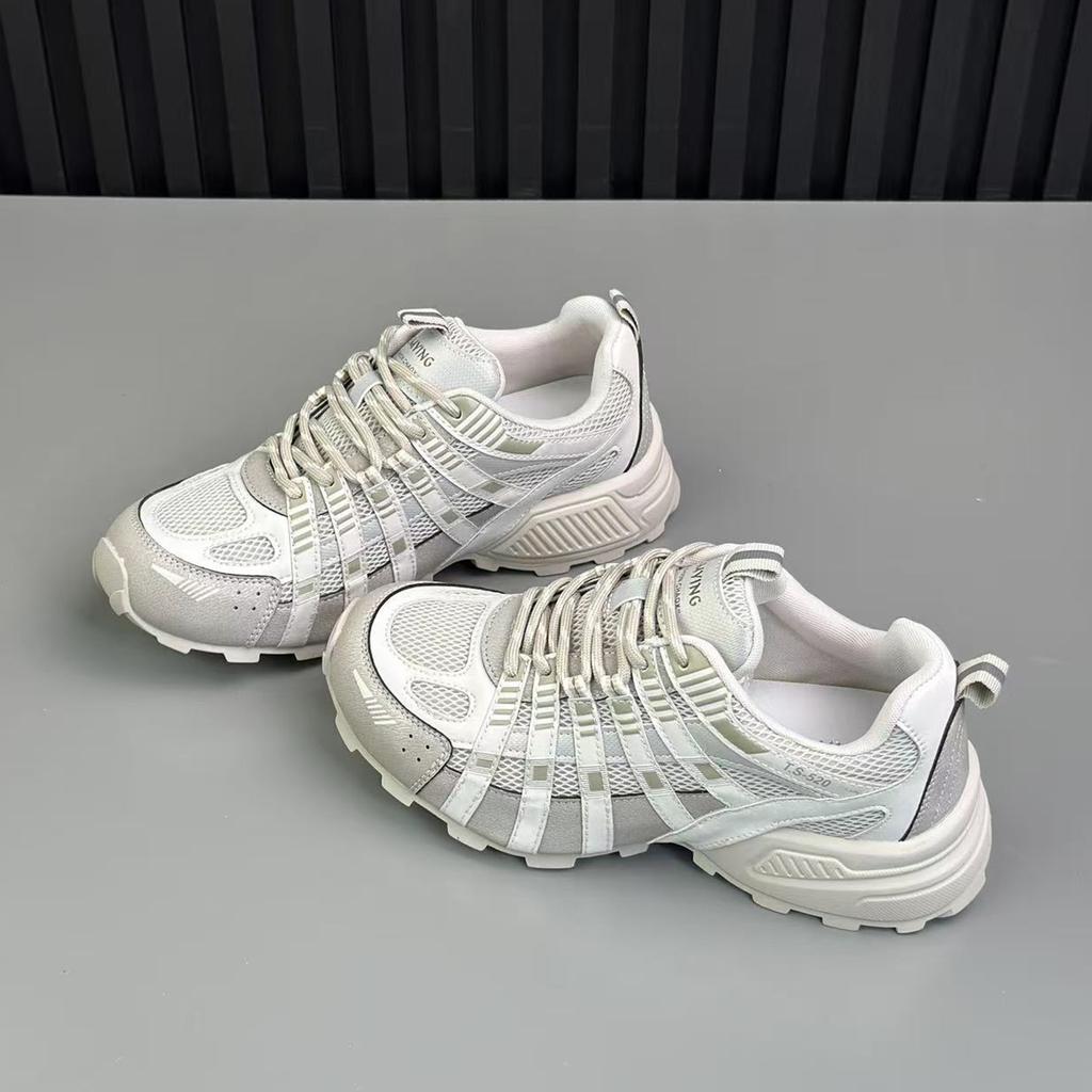 Lan Cabinet Retro-Farbabstimmung Dad-Schuhe Damen 2025 Herbst neu dicksohlige erhöhte und alte vielseitige Sport- und Freizeit-Damenschuhe