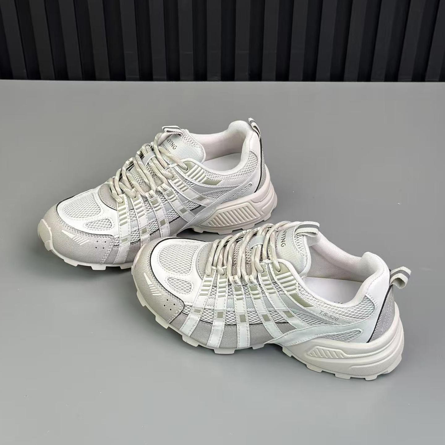 

Lan Cabinet retro color matching dad shoes women s 2025 autumn new thick-soled heightened and old versatile sports and leisure women s shoes 40 шампанского