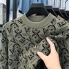 Maglione da Uomo a Girocollo in Lana Lavorato a Maglia Lusso Raffinato Lnlaid Ispessito Maglione Lusso Moda Morbido per il Lavoro Abbigliamento Maschile Top