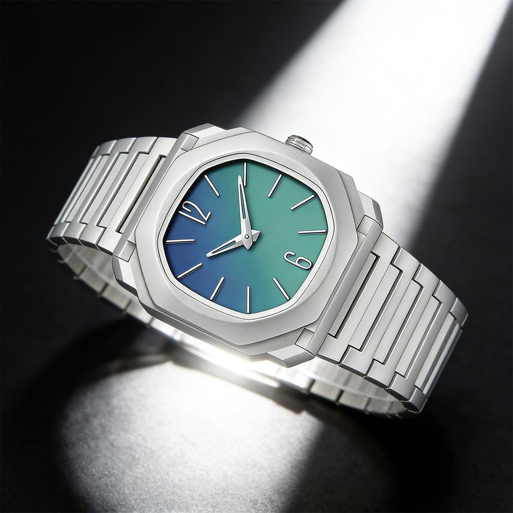 Fashionable Light Luxury Quartz Man Clock Waterproof Plastic Dial  Watches For Men Luxury Business Men Wristwatch