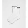 Lululemon Unisex Daily Essential Crew Socks Stripe White Black