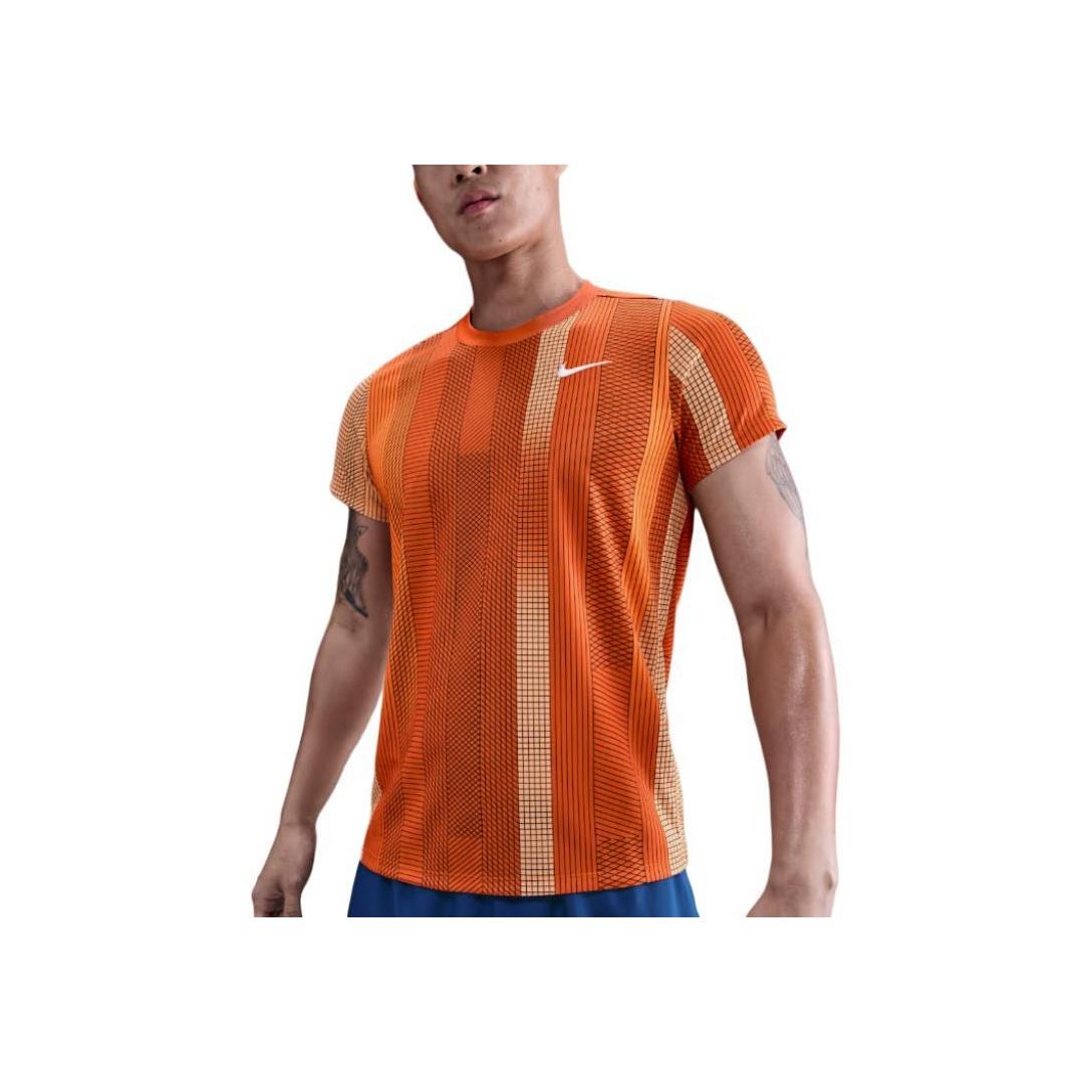 Nike Dri-Fit FW25 Victory Top Knitted Breathable Round Neck Pullover Short Sleeve Tennis Shirt Men tops HM6506-893 L
