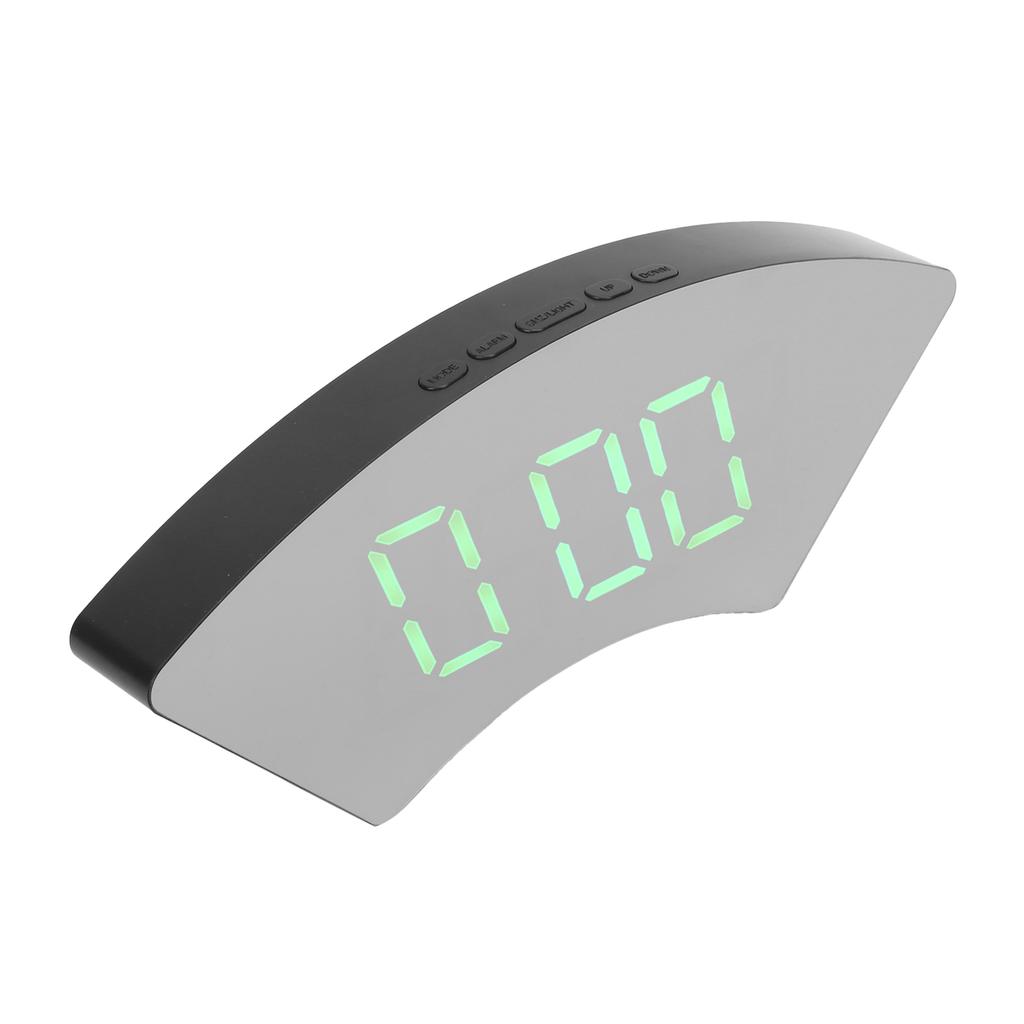 Clock Simple Electronic LED USB Mute Digital Alarm Clock for Office Bedroom Living RoomGreen