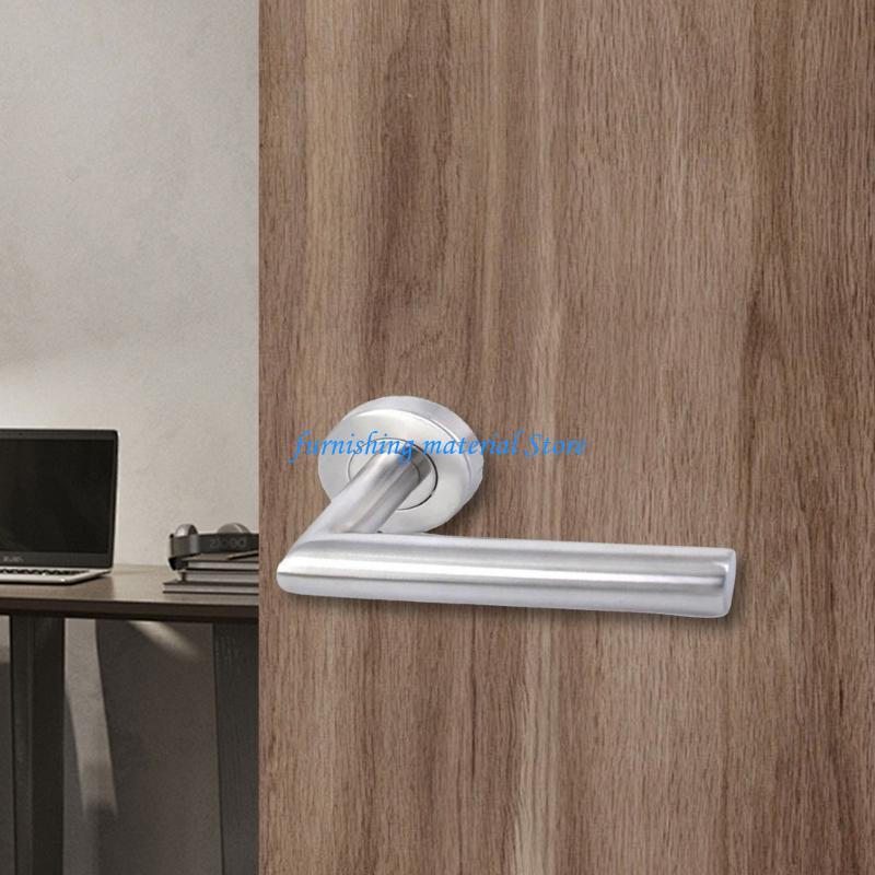 Y5GD Stylish Door Handle Set with Concealed Keyhole Round Door Handle Steel Door Handle set for Interior Key Locking Needs