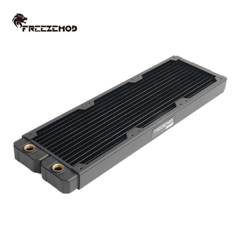 FREEZEMOD computer water cooling Copper radiator 14 flat tube single layer copper fin for 12cm fan. TSRP-TW360