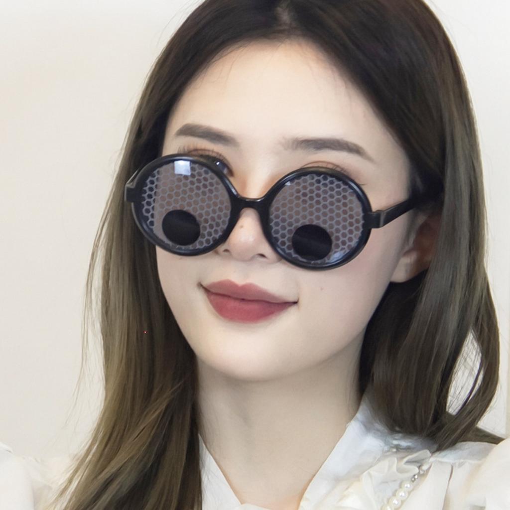Round Frame Funny Vertigo Glasses Dizzy Shaking Costume Eyes Glass Gift Choice For Kids Friends