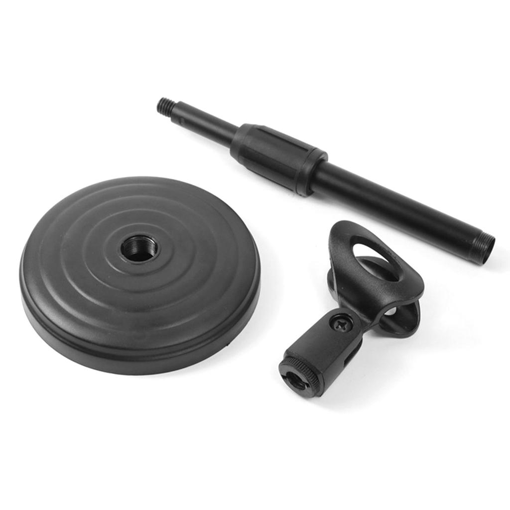 Adjustable Microphone Stand Universal Detachable Mic Holder Stand with Weighted Round Base for Desktop Live
