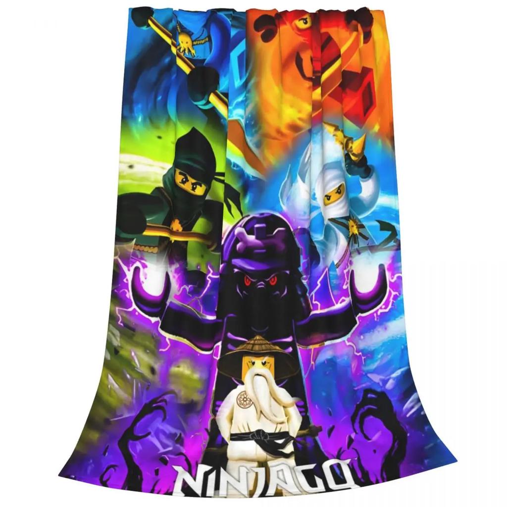 N-ninjagos Coral Fleece Plyšová deka Přehozy na postel pohovku Super měkké přehozy na postel