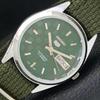 JAPAN SEIKO 5 AUTOMATIC MENS 6309A REFURBISHED GREEN COLOR DIAL WATCH A440307-4 Sk-a440307