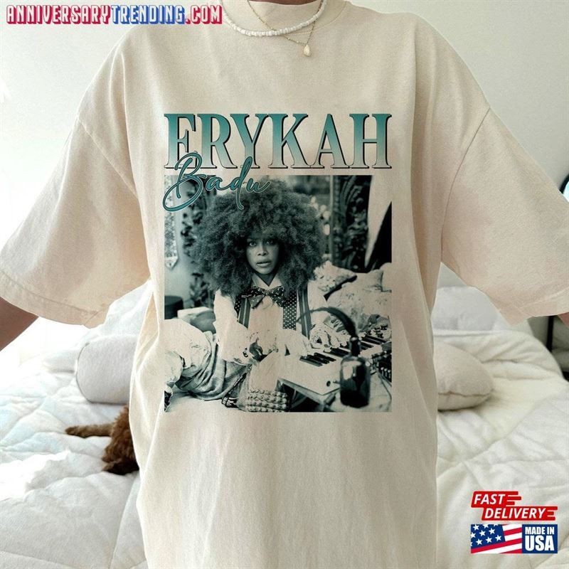 Retro Erykah Badu Shirt Music Concert Tour 2023 T-Shirt heavy cotton M