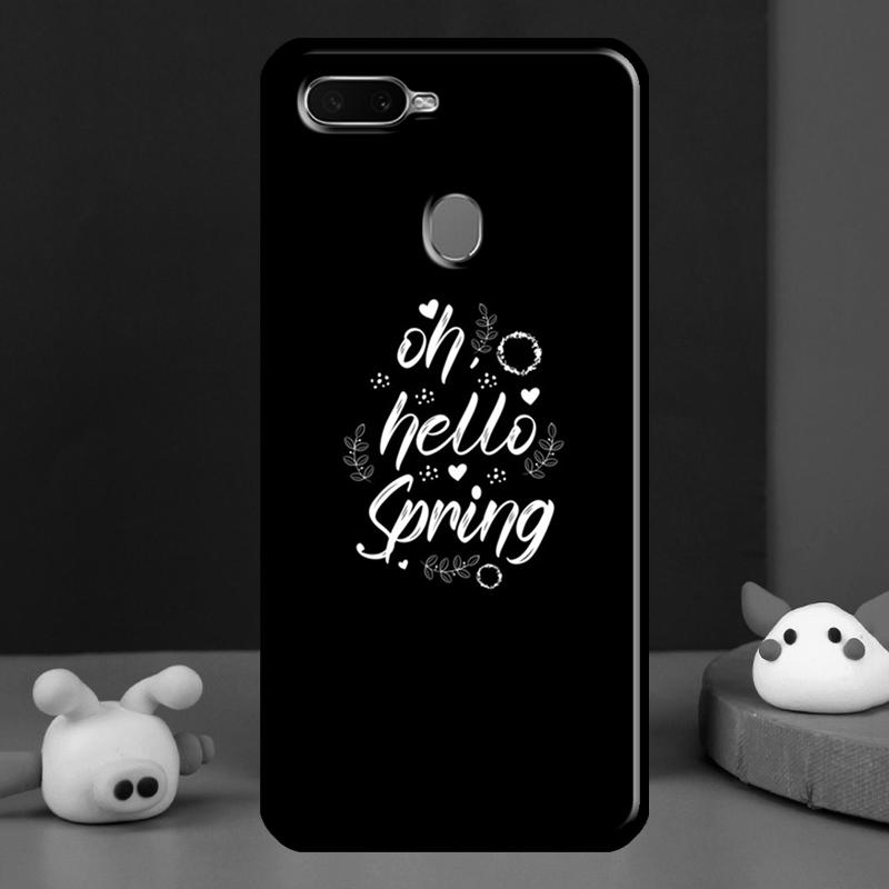 Hello Spring Flowers Case For Oppo A16 A76 A96 A58 A78 A98 A5 A9 A91 A15 A17 A77 A52 A72 A74 A94 A54S A57S Cover