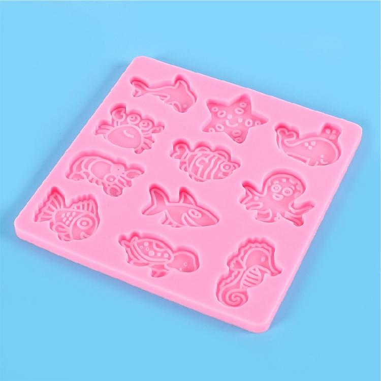 Cheval de Mer Poisson Mer pour Tortue Crabe Forme Bonbons Moules Cuisson Fondant Chocolat M