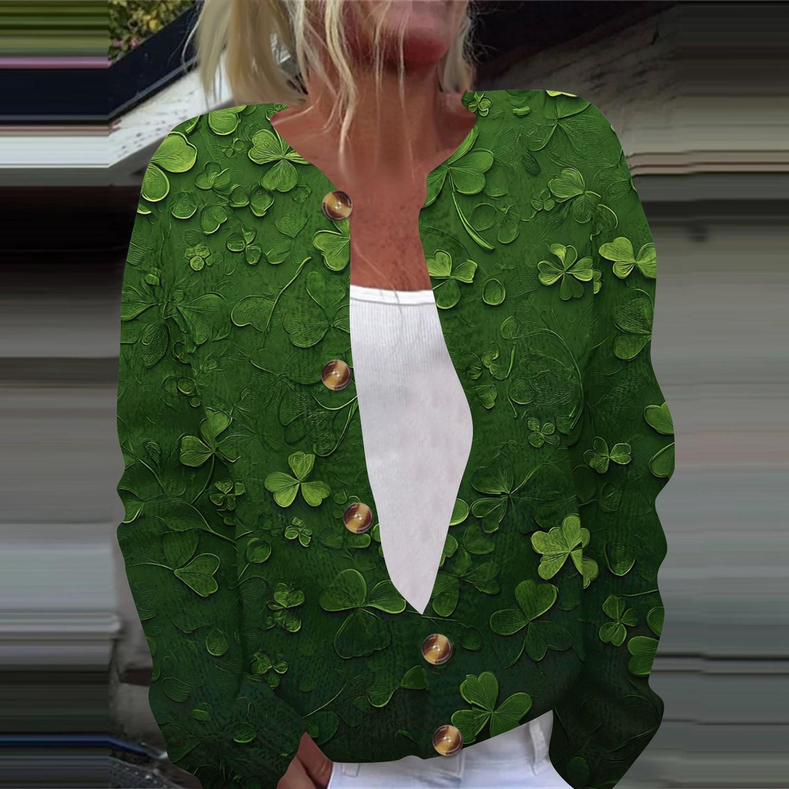 

Женская мода ул.. Вязаный кардиган с длинными рукавами и принтом Патрика на пуговицах XXXL