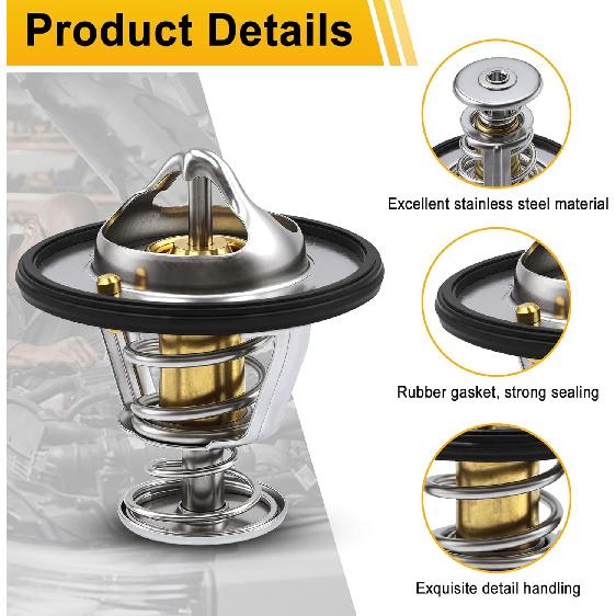 Excellent Thermostat Compatible With Toyota Camry, Lexus, Sienna, Tacoma, Highlander, 4Runner, Corolla, Tundra, Avalon, Matrix, Solara, Yaris,