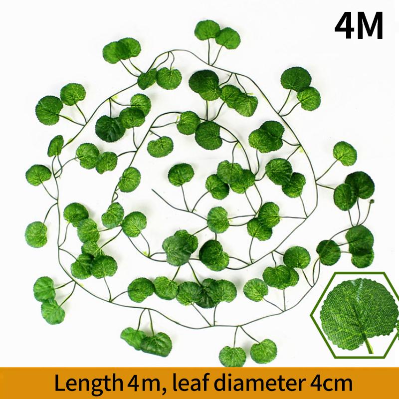 1/2/10M Artificial Plant Leaves Vine Green Fake Leaf Garland Hanging Vines Greenery Wall Decor Wedding Party Christmas Supplies