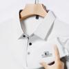 STORN New Men's Business Casual Short Sleeved Shirt with Badge Solid Color Polo Shirt Fashionable Breathable Comfortable Versatile Top