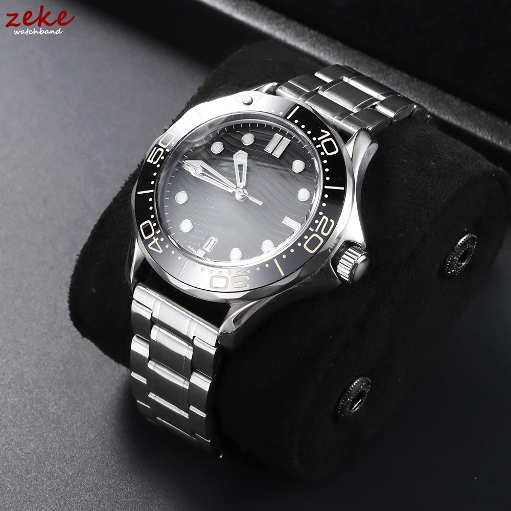 Stainless Steel Watch Band Adjustable Silver Metal Bracelet Universal Folding Buckle Strap 18mm 20mm 22mm Watch Belt Accessories