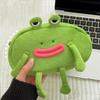 Plush Frog Pencil Case, a Cute Large-Mouthed Stationery Storage Bag, Spacious with Unique Pen Storage, Suitable for Students