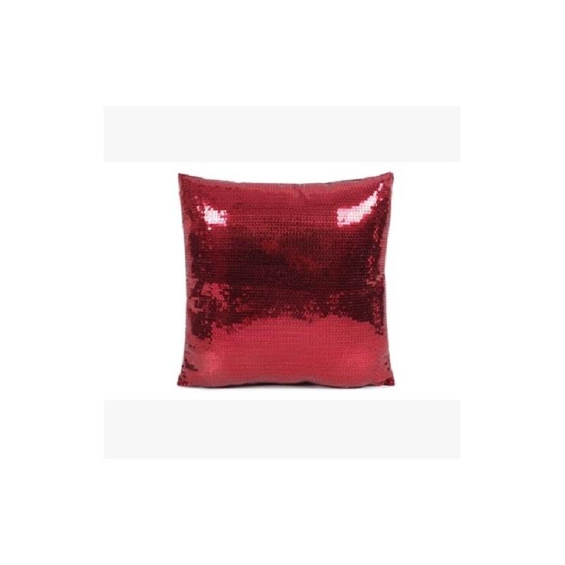 Luxurious Satin Sequin Pillow Cover 17 Inches With Handpainted Floral Design For Home Decor