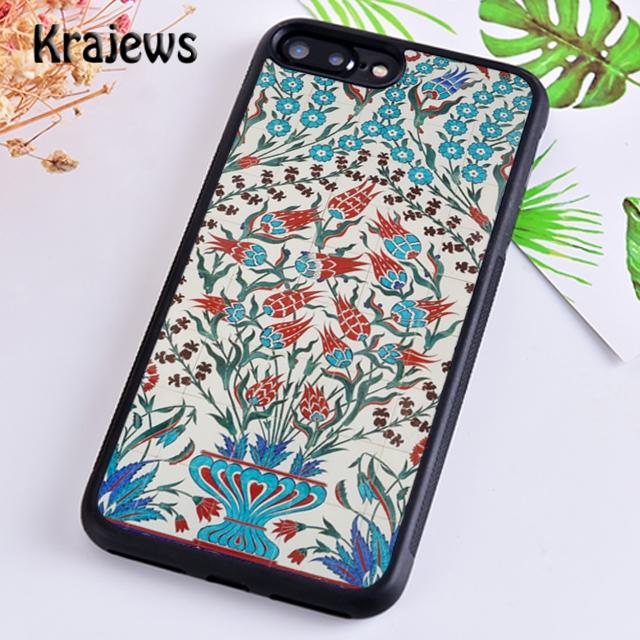 Krajews Ancient Floral Tiles Phone Case Cover For iPhone 17 Air 16 15 14 plus 12 pro max coque Shell Fundas