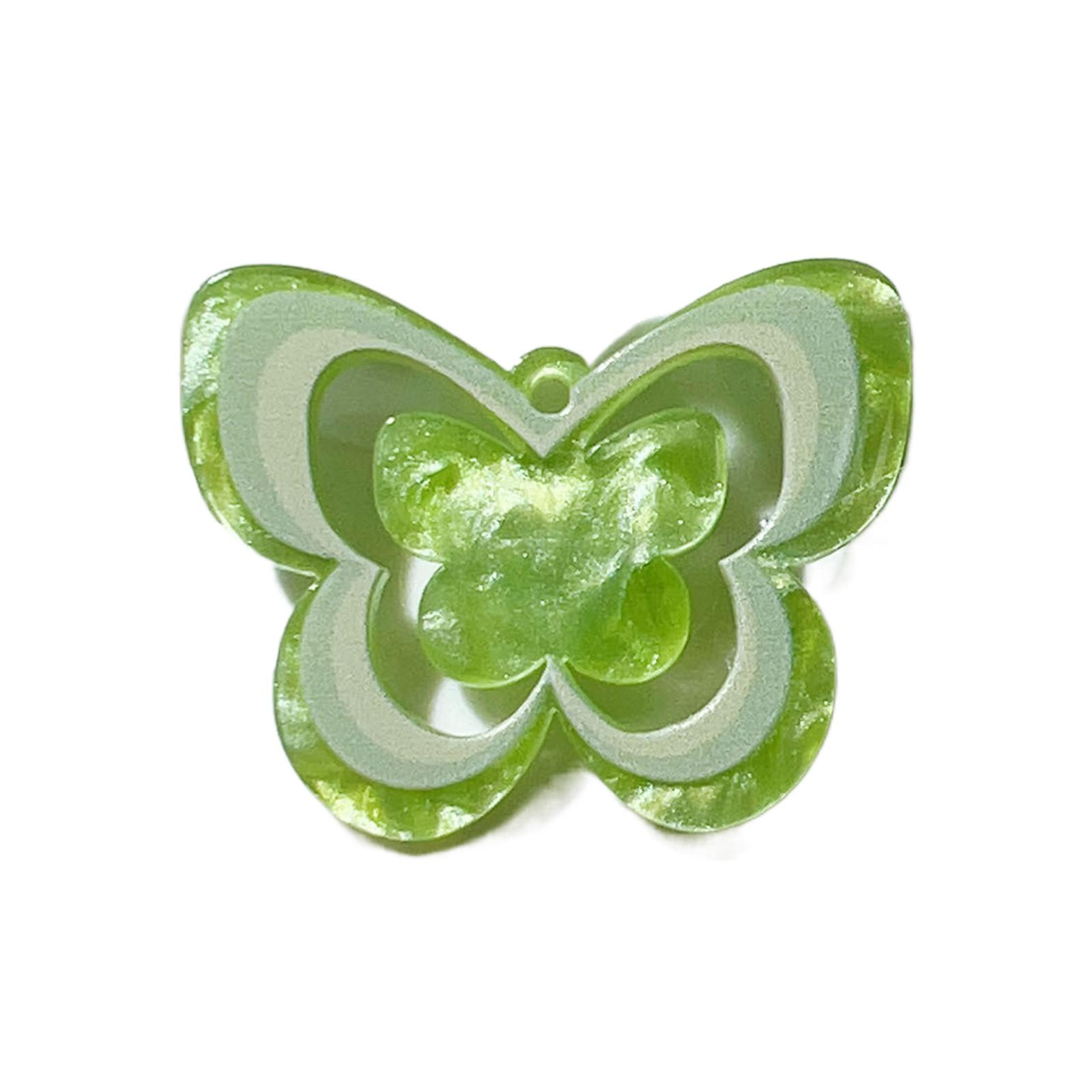 

Exquisite Acrylic Hollow Butterfly Pendant Ideal for DIY Jewelry Making Acrylic Butterfly Charm with Hoop Necklaces