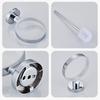 Hygienic Hanging Toilet Brush System with Shatterproof Glass Housing Simple Styles Wall Mounted Toilet Cleaning Set