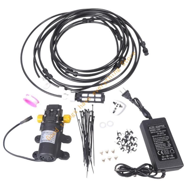 

Energy Saving 12V 30Bar Water Pumps Set 20ft Sprayed Line For Dust Suppression 55KF чорний