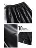 Elegant Slimming Mid-Length Lambskin Skirt with Slit for Women - Fashionable High-End Casual Style