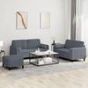 VidaXL Sofa Set with Cushions 3 Pcs, Sofas with Armrests, Furniture Set with Footrest Living Room, 3202005