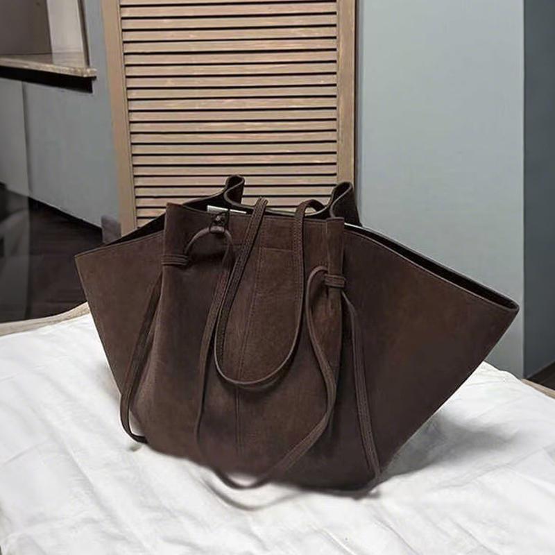 Bolso Tote de Cuero PU de Lujo para Mujer Bolso de Hombro de Gran Capacidad Bolso de Mano de Diseñador Bolso de Almacenamiento en Forma de Ala Bolsa de Compras Mate