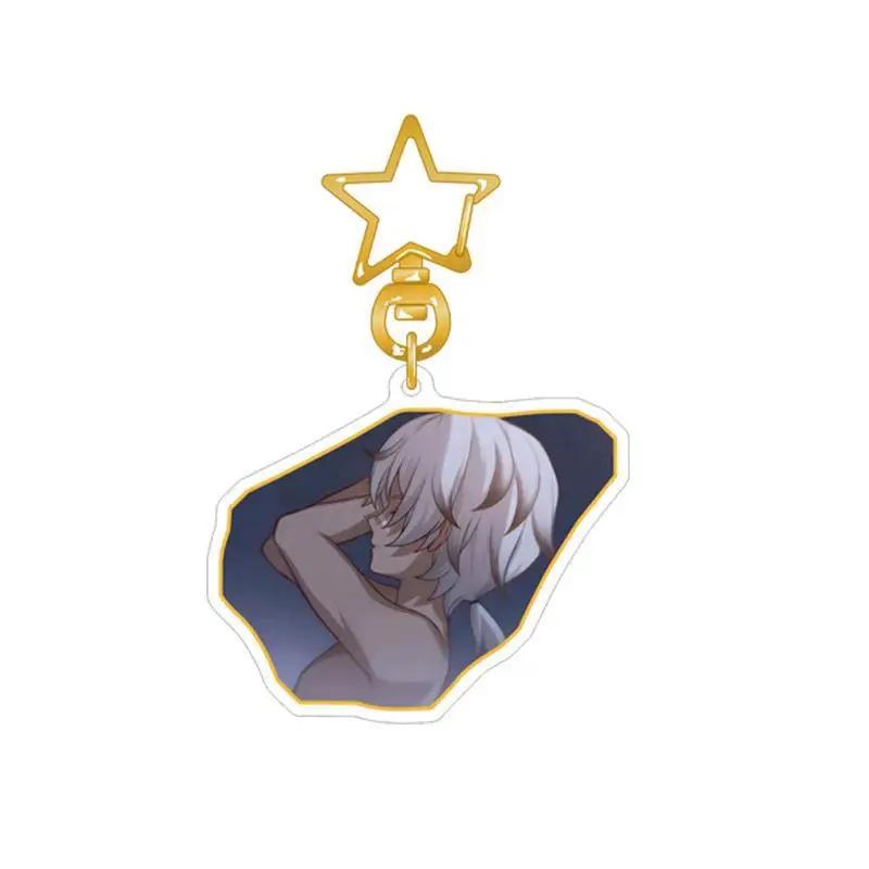 

Hot Anime Honkai:Star Rail Beautiful Mirror Series Acrylic Key Chain Cartoon March 7th Jing Yuan Keychains Key Ring Jewelry Gift