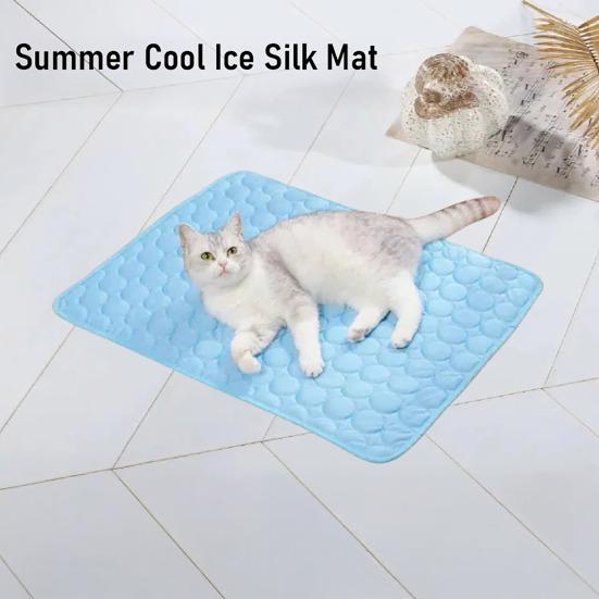 Self Cooling Mat for Dogs Cats Non-Slip Washable Pet Cooling Pad for Summer Indoor Outdoor Crate Kennel Floor Car Seat