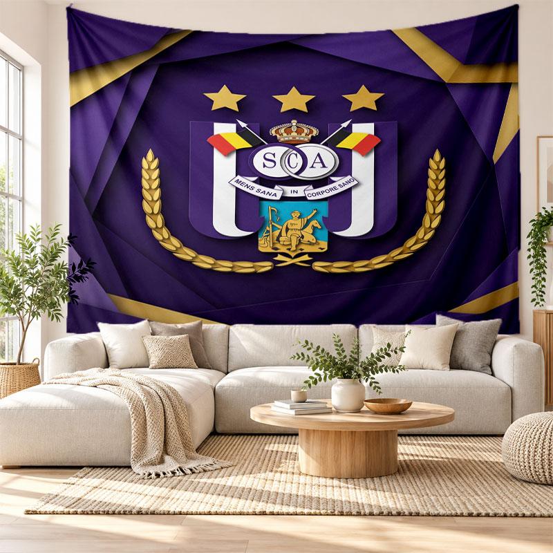 Anderlecht FC Wall Tapestry, Soft Fabric Wall Hanging, Decorative Backdrop For Bedroom Home Wall Art