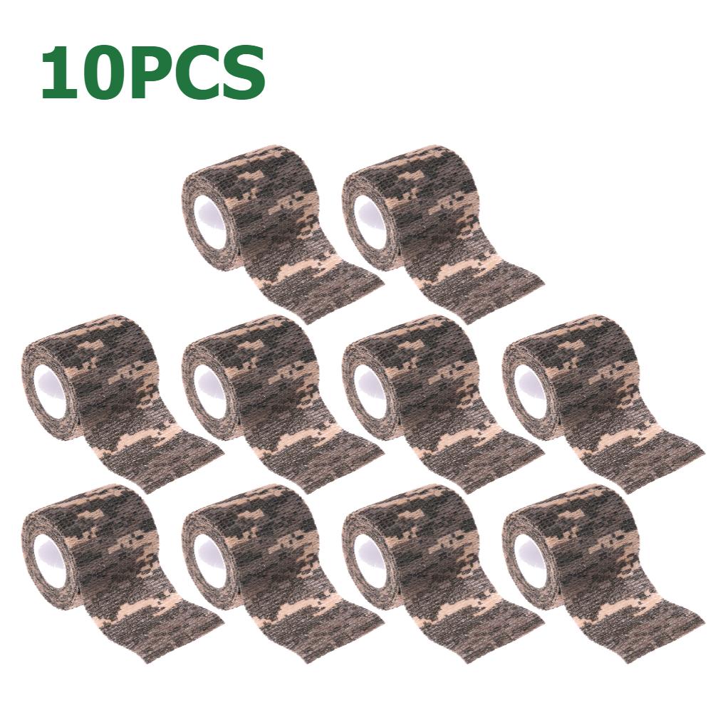 10/5/1PCS Camouflage Elastic Wrap Tape Hunt Disguise Elastoplast Sports Protector Ankle Knee Finger Arm Bandage Accessories