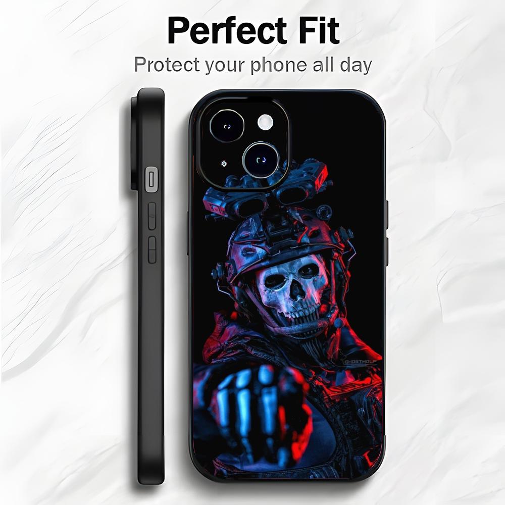 Art M-Modern Soldier Ghost Ready Phone Case Phone Case Soft Packaging Lightweight For iPhone17 16 15 14 13ProMax