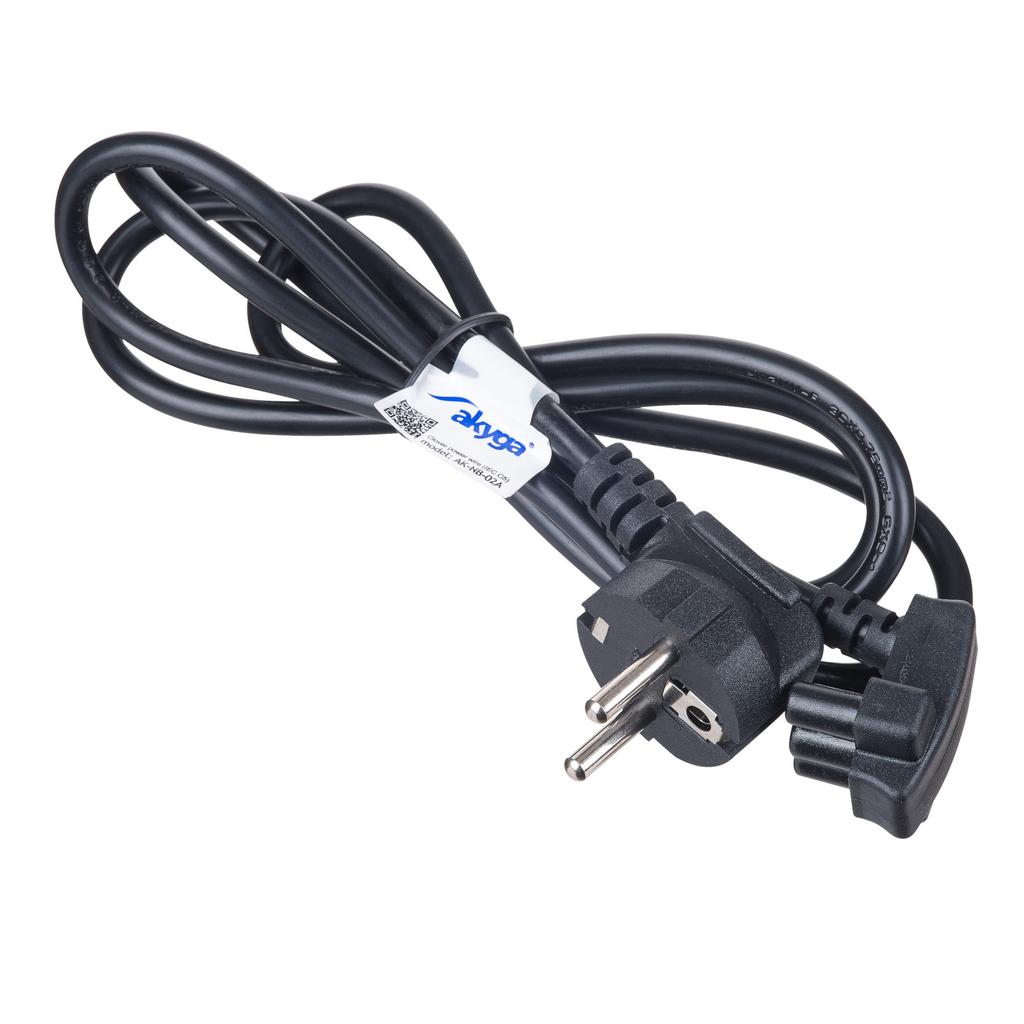 Akyga Ak-Nb-02A 3 Pin Cloverleaf Power Cable for Dell Notebook Flat 1.5M