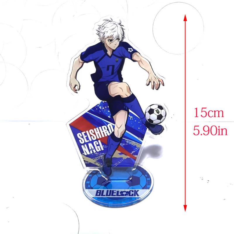 Blue Lock Anime Keychain Isagi Chigiri Bachira Nagi Action Figure Acrylic Stand Model Plate Desk Decoration Ornament Fans Gifts