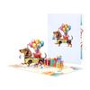 Merry Christmas 3D Greeting Card Creative PopUp Card 3D Forest Santa Reindeer Snowy Scenes Element 3D Postcard Holiday Supplies