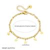 DIEYURO 316L Stainless Steel Golden Star Multi Pendant Sparkling Double layer Bracelet Women Trend Fashion Hand Chain Jewelry