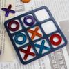 Tic Tac Toe Resin Mold with Chess Pieces Mold X O Board Game Silicone Molds for Resin Casting DIY Tabletop Board Game