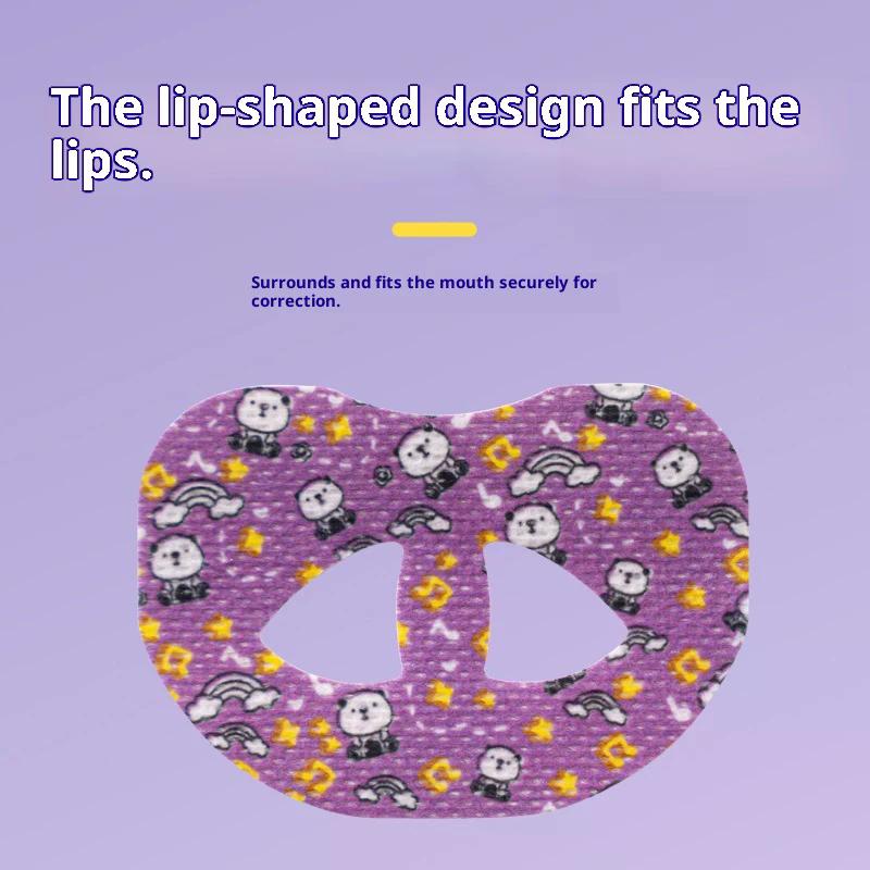 30Pcs Cartoon Anti Snoring Nose Breathing Improving Patch Mouth Closure Tape Sleep Aid Breathing Stickers Mouth Ease Sleep Tape