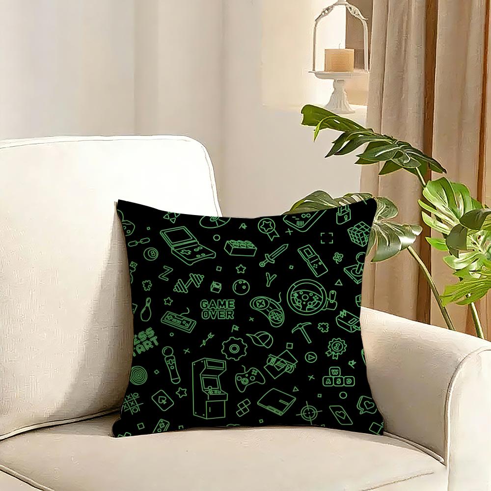 Game Handle Cushion Cover Reversible Plush Pillow Cover Soft Fluffy Home Decor for Sofa Bedroom
