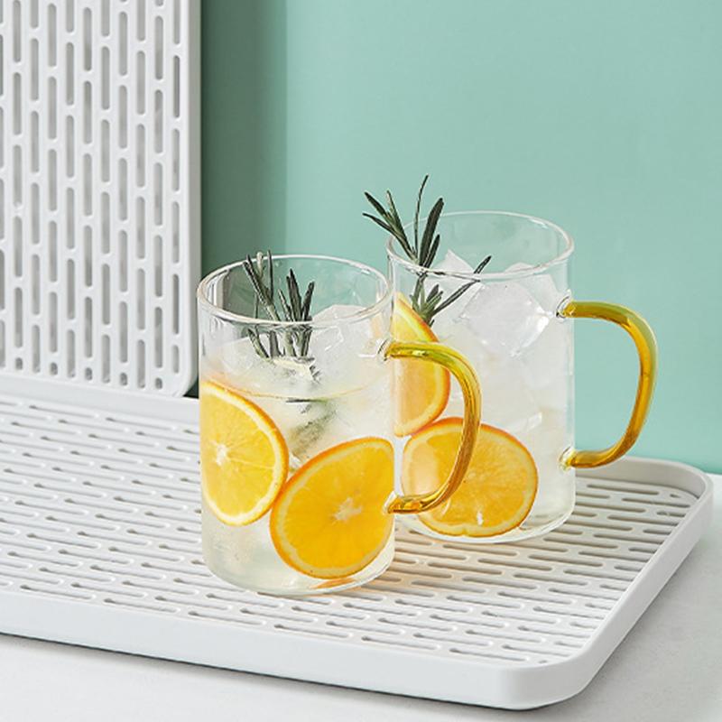 Abtropfbrett Wasserablauf Abtropfgestell Abtropfer Kunststoff Geschirrhalter für Küche Zuhause L